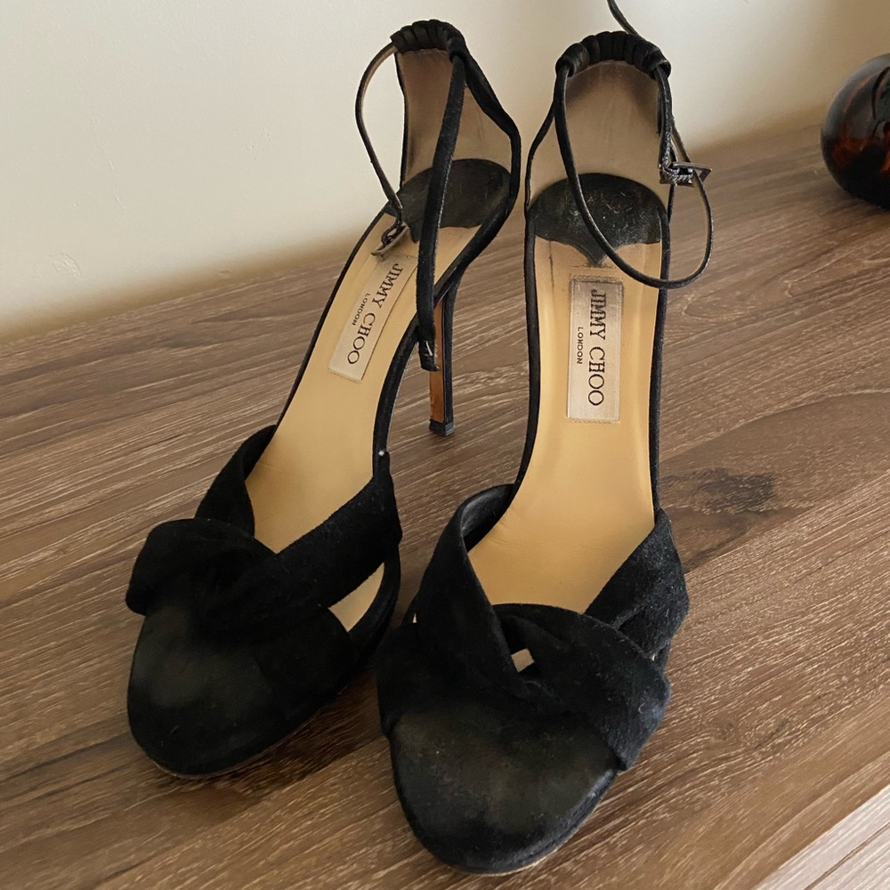 Jimmy Choo suede heels size 40 1/2.